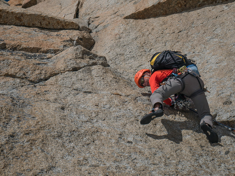 Pitch #5, crux of the 6c (© M. Baduel)