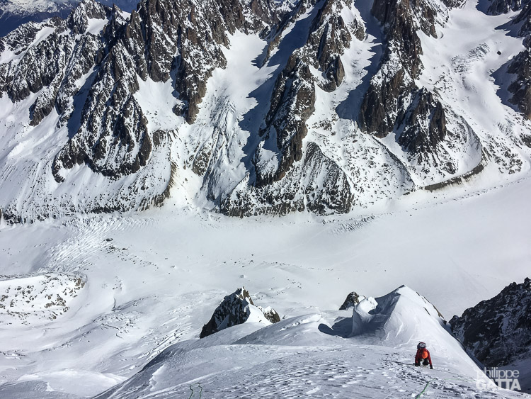 The final climb of Couturier Couloir (© M. Baduel)