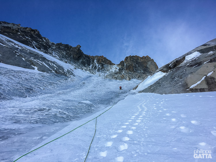 Aiguille Verte: Couloir Couturier (© M. Baduel)