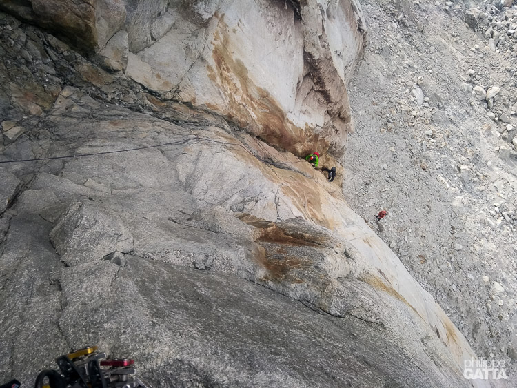 1st pitch of the new access to Flammes de Pierre (© P. Gatta)