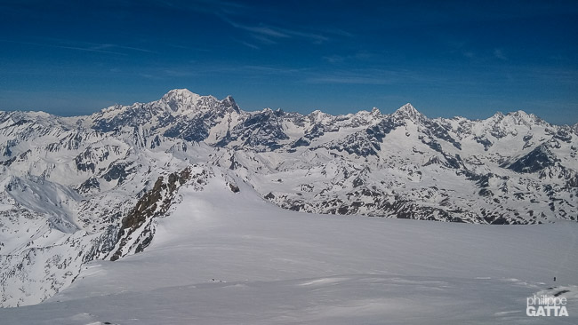 Mont Blanc Massif seen from the top of Mont Vélan (© P. Gatta)