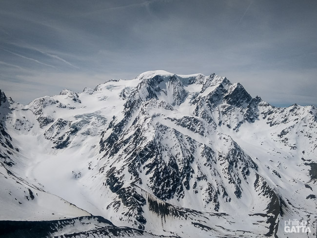 Mont Vélan and Valsorey Glacier seen from Grand Combin (© P. Gatta)