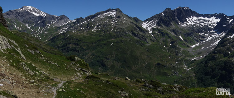 View over Aiguilles Rouges from Collet d'Ecuelle (© P. Gatta)