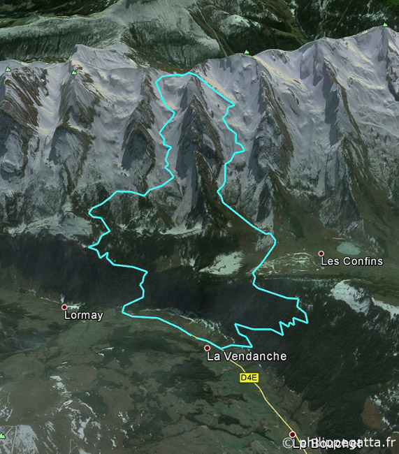 Map of Trou de la Mouche trail (© P. Gatta)