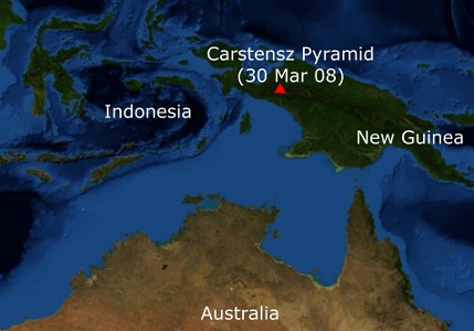 Carstensz and Oceania map (Courtesy NASA/JPL-Caltech)
