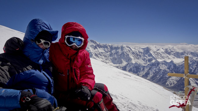 On the top of Khan Tengri (© P. Gatta)