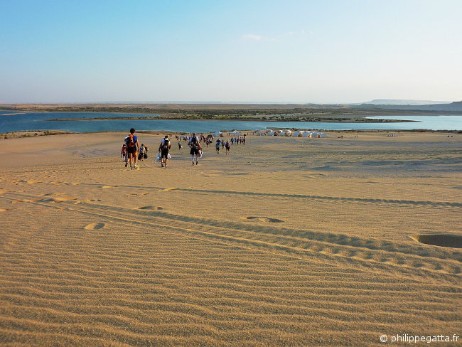 Arriving at camp 1 (© P. Gatta)