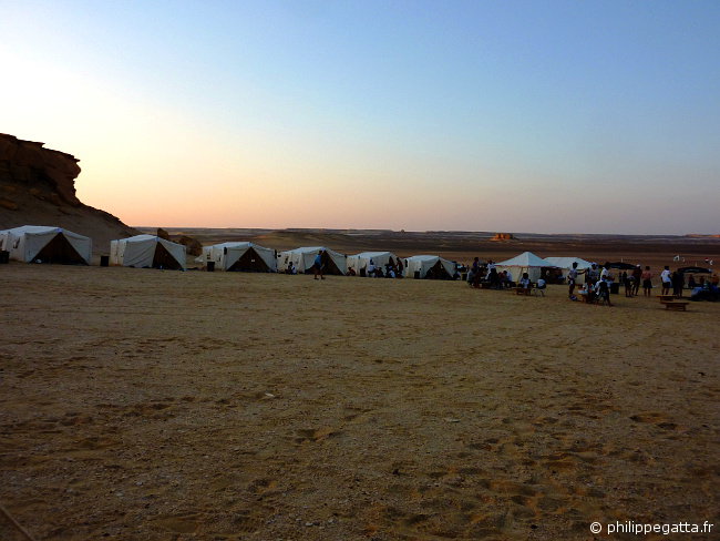Sahara race: today's camp at sunset (© P. Gatta)